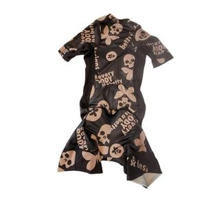 Betty Designs Womens XS Cycling Skinsuit Brown/Ta SS Speedsuit Race Fit Suit